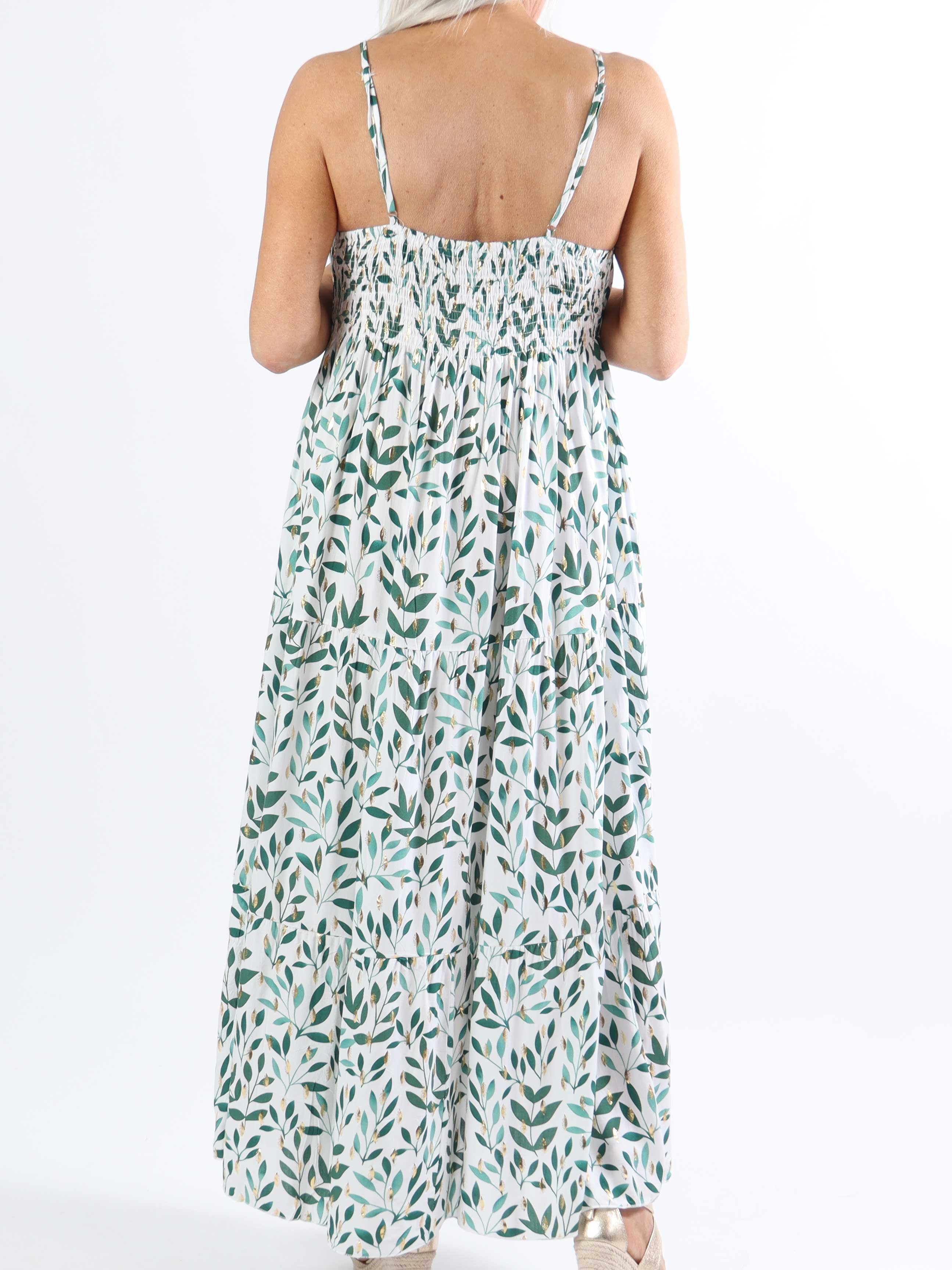 Lucie Leaf - Viskosbandsklänning i plus size med v-ringning